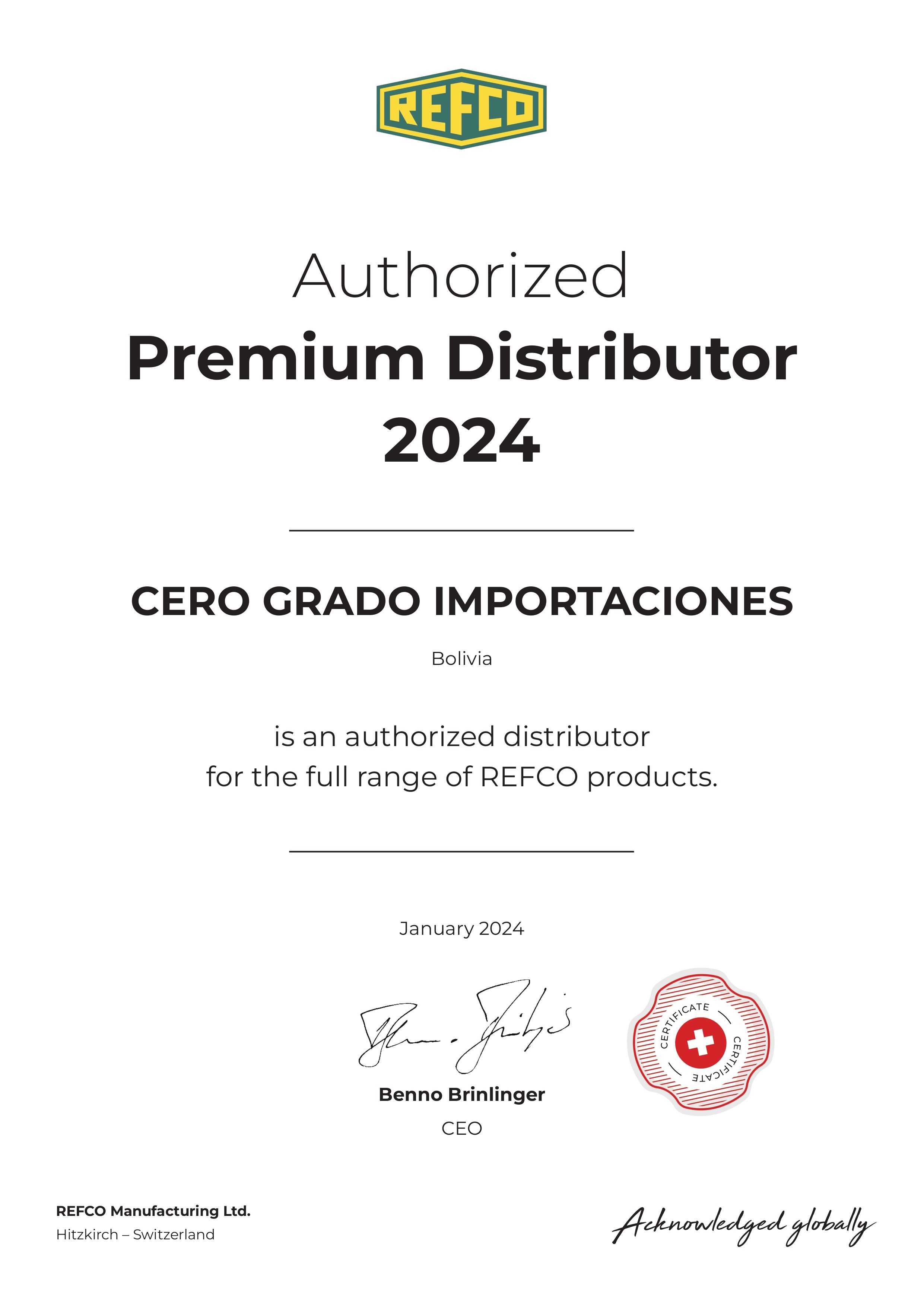 DISTRIBUIDOR PREMIUM AUTORIZADO EN BOLIVIA 2024